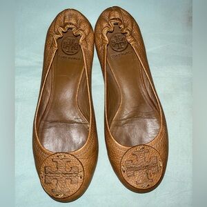 Tory Burch Tan Leather Loafers